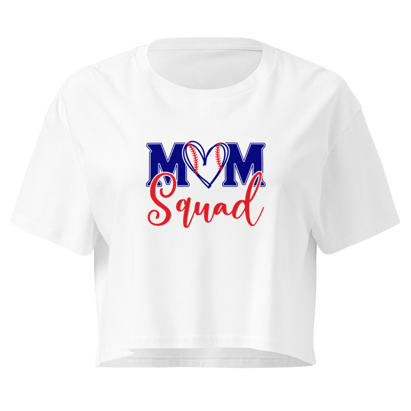 Mom Squad - Crop Top – XS, White