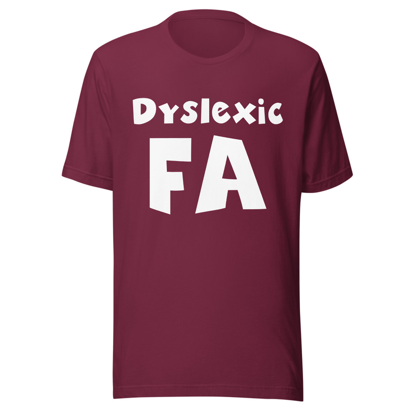 Dyslexic FA – XL, Maroon