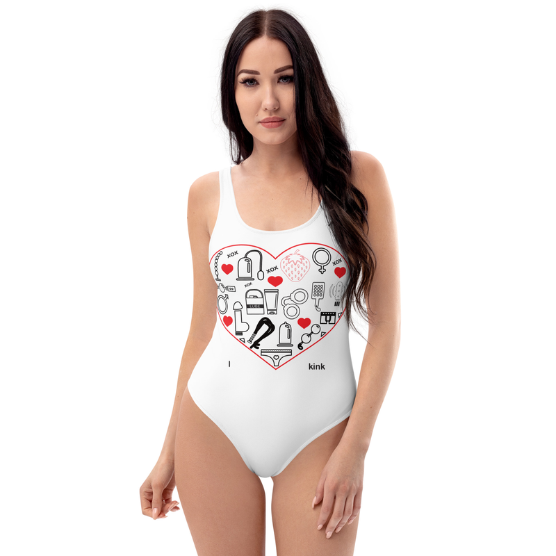 One-Piece Swimsuit "I Heart Kink"