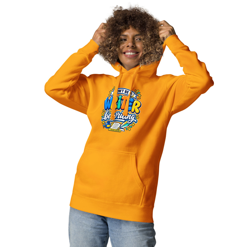 Be Writing - Adult Hoodie – XL, Team Gold