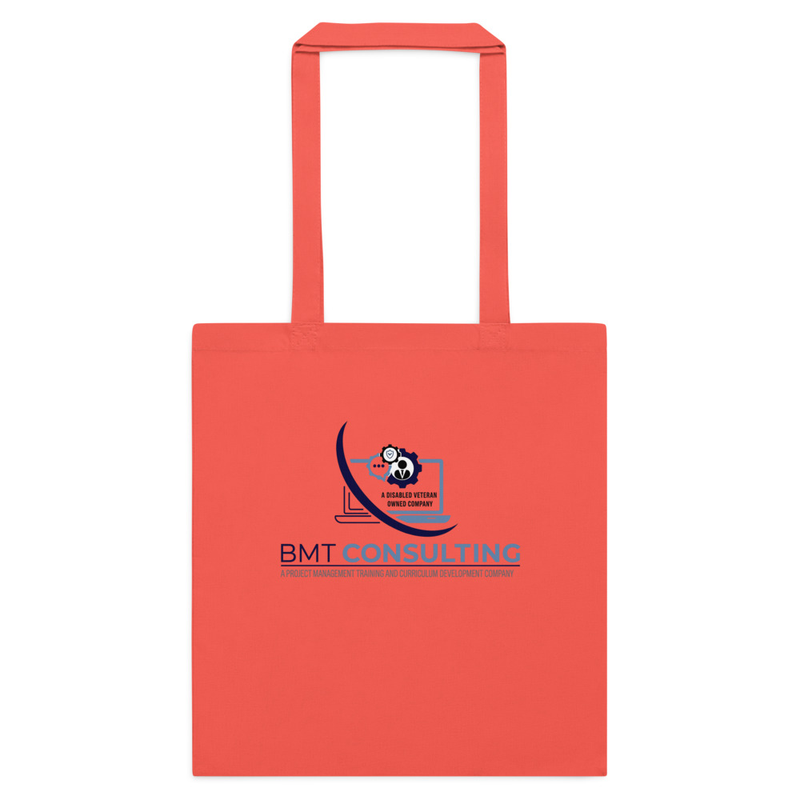 BMT Logo Cotton color tote bag – One size, Coral