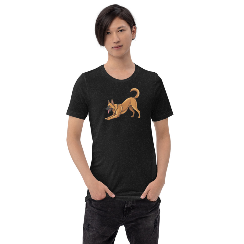 Downward Dog Belgian Malinois Unisex T-Shirt