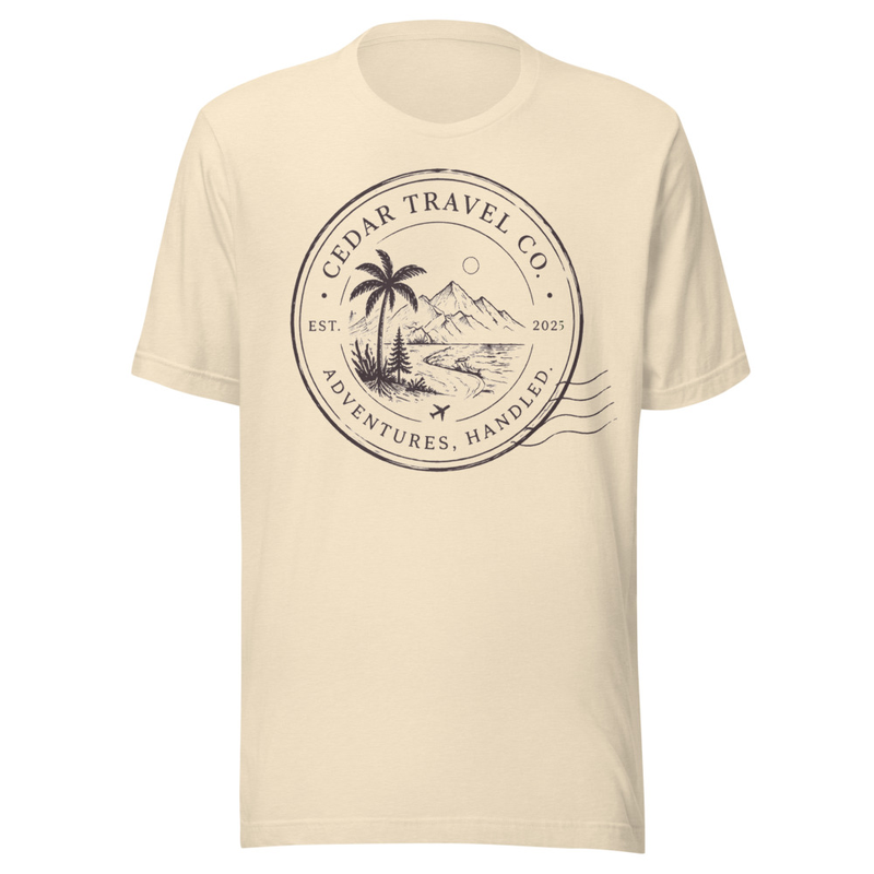 Adventures Handled Tee – M, Heather Natural