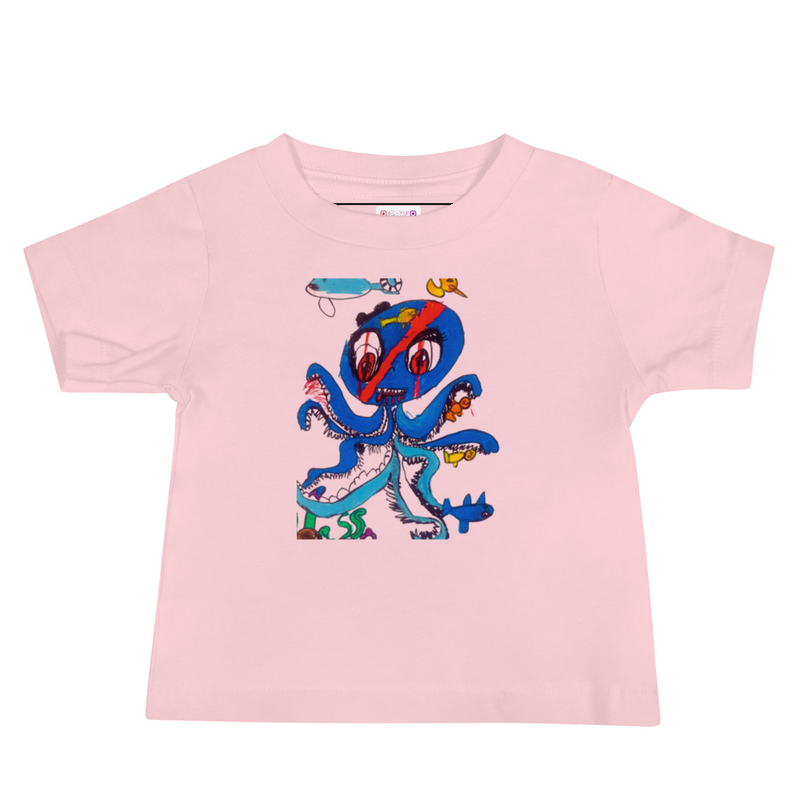 The Octopus - Baby Tee – 6-12m, Pink