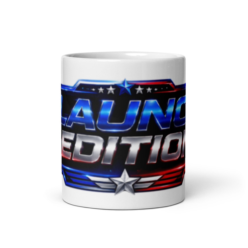 White glossy mug