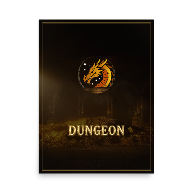 Dungeon Wordmark Poster — front view