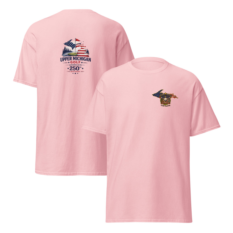 Alger County Veteran's Golf Outing Logo #7 Unisex classic tee – L, Light Pink