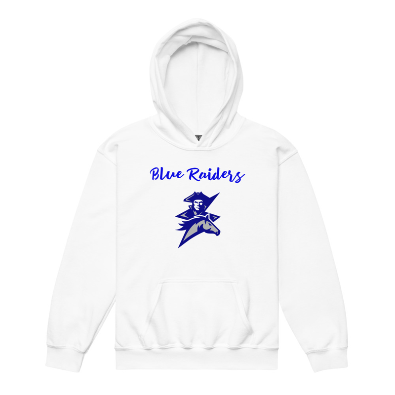 Blue Raider Youth heavy blend hoodie – XL, White