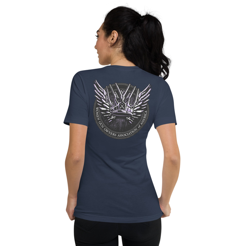 The Queen's Unisex Short Sleeve V-Neck T-Shirt – XL, Navy