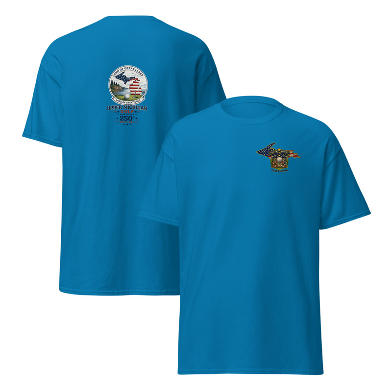 Alger Country Veteran's Golf Out Logo #3 Unisex classic tee – S, Sapphire