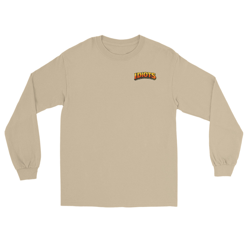 IDIOTS Classic Unisex Long Sleeve Shirt – XL, Sand
