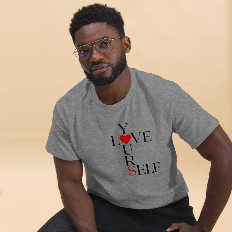 Love Yourself Men's classic tee – S, Graphite Heather