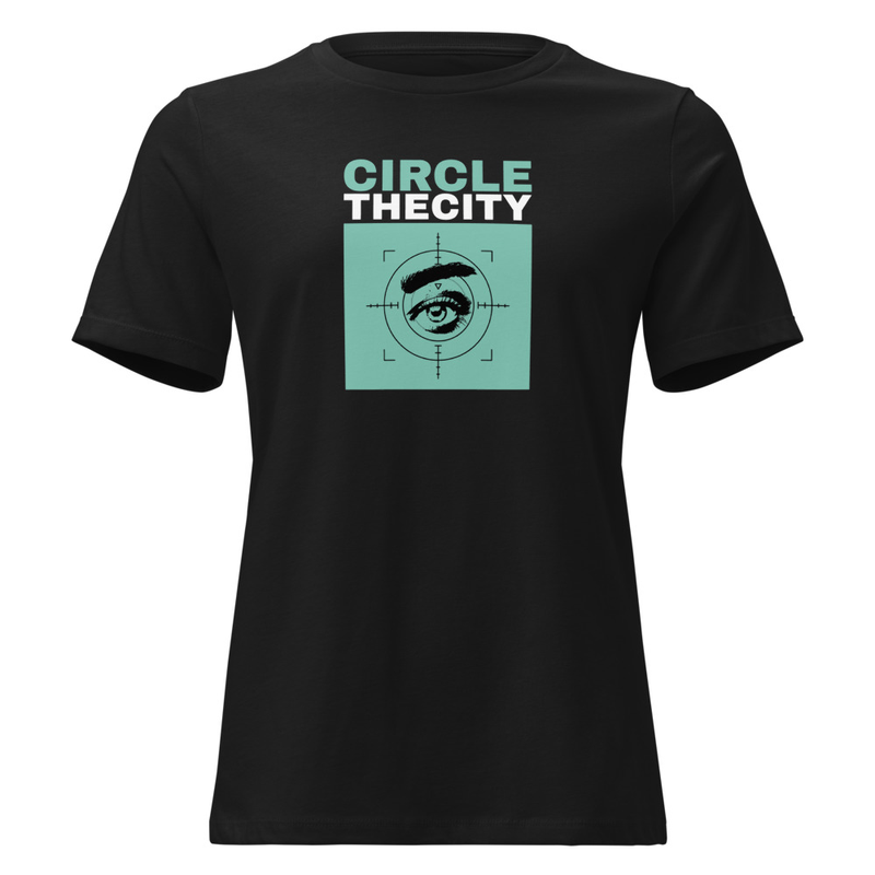 Circle The City - Target - Black - Women's Relaxed T-Shirt