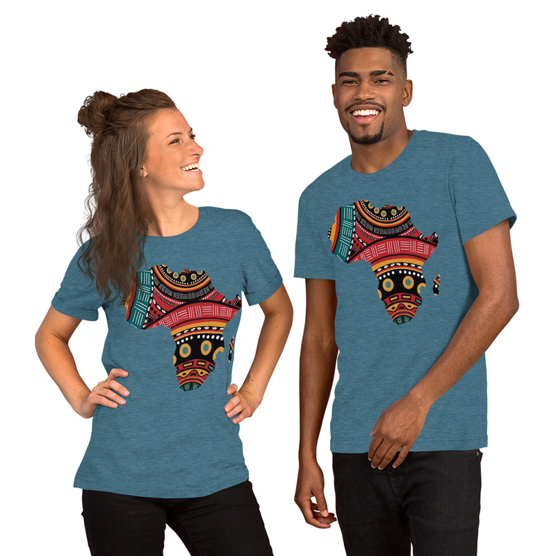 AFRIKA Unisex t-shirt – S, Heather Deep Teal
