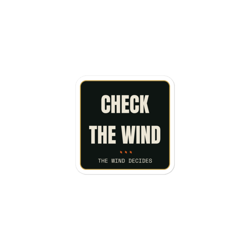 CHECK THE WIND Sticker mockup