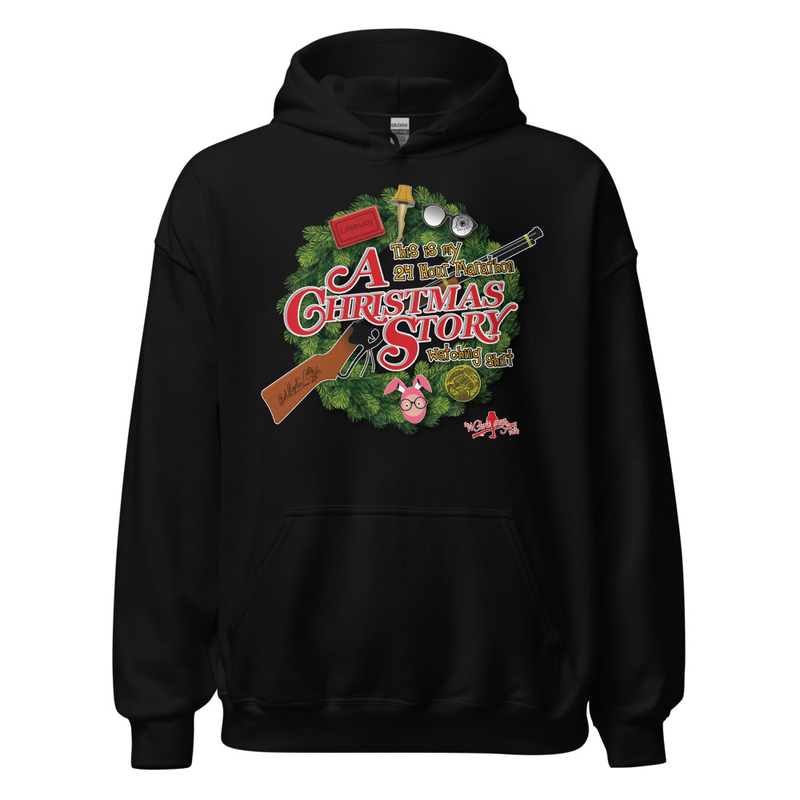 The A Christmas Story Family Wreath Hoodie – A Tribute to the 24-Hour Christmas Marathon