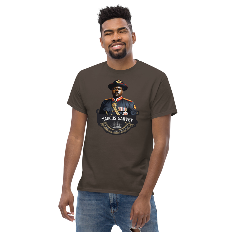 Marcus Garvey Vintage Men's classic tee – S, Dark Chocolate
