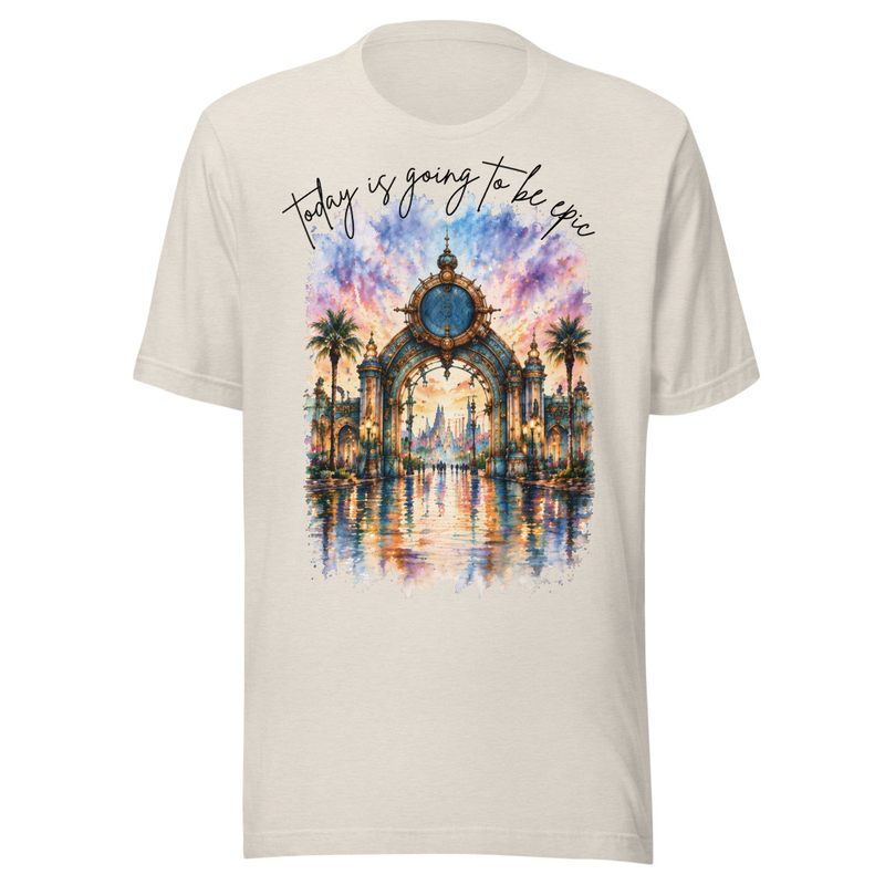 Today Is Epic Tee – M, Heather Dust