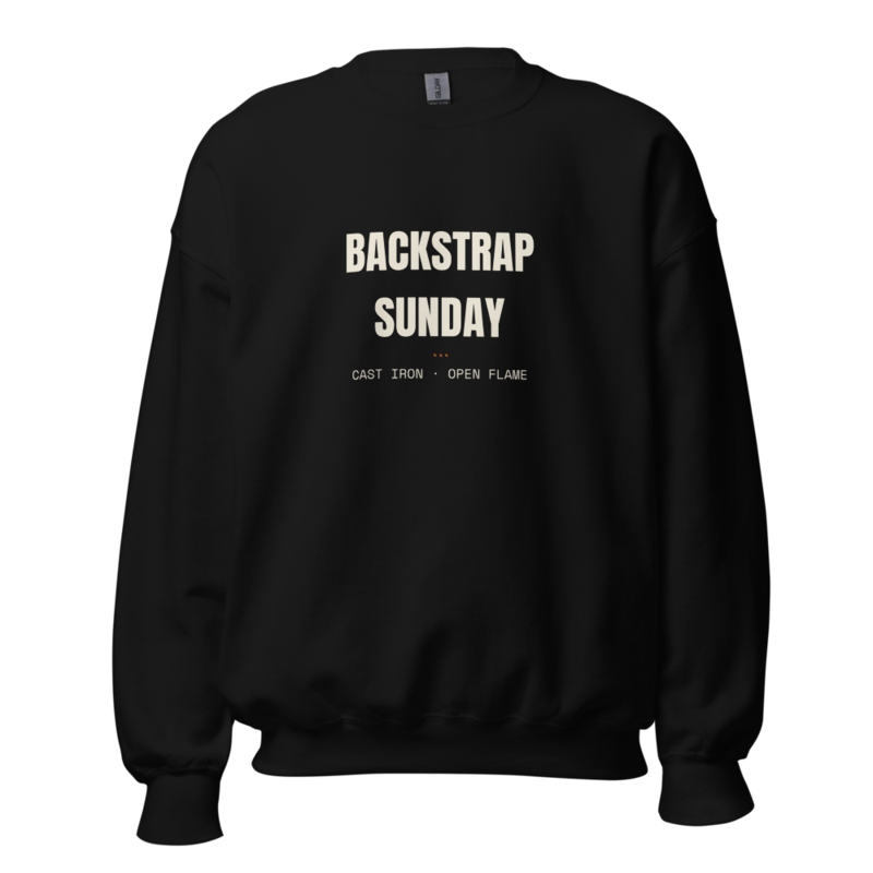 BACKSTRAP SUNDAY Crewneck mockup