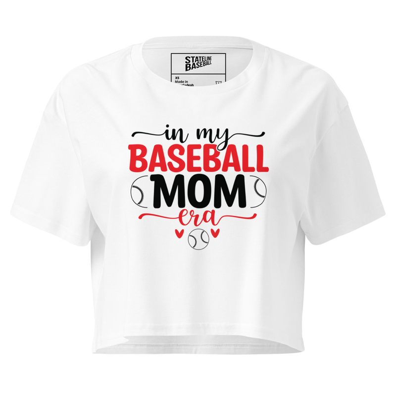 Baseball Mom Era - Crop Top – XS, White