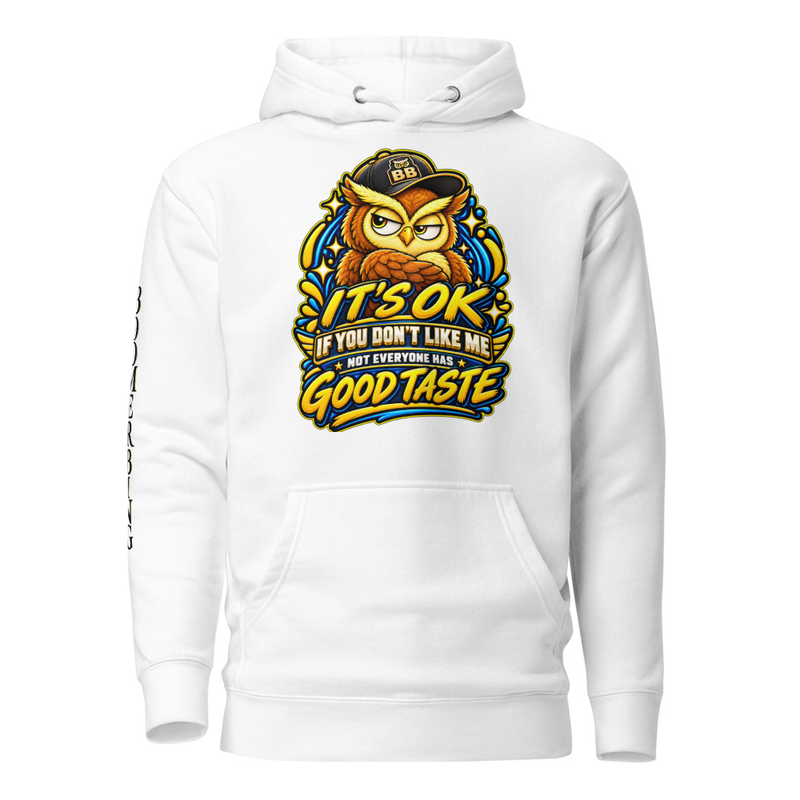 “It’s OK If You Don’t Like Me” Premium Hoodie — BOOMERBING™ SIGNATURE COLLECTION – XL, White