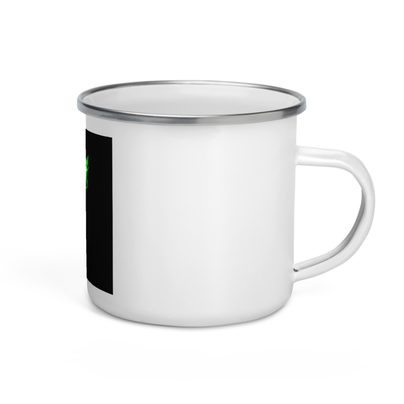 Uncle Benny ® Cyber Skull Crown Enamel Mug Neon Green EST. 2020