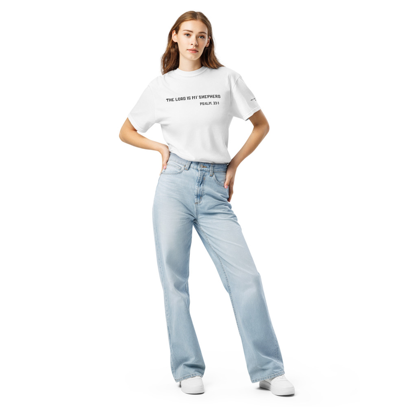 The Lord is my Shepherd Unisex garment-dyed heavyweight t-shirt – 3XL, White