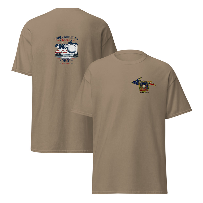 Alger County Veteran's Golf Outing #4 Unisex classic tee – XL, Brown Savana