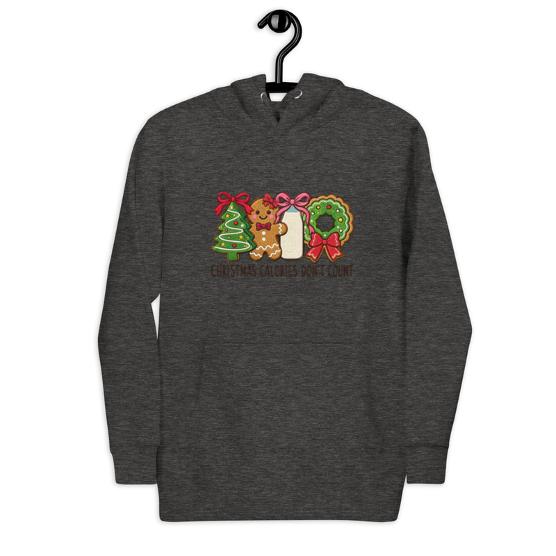 Christmas Calories Don't Count Gingerbread Unisex Hoodie – view 3