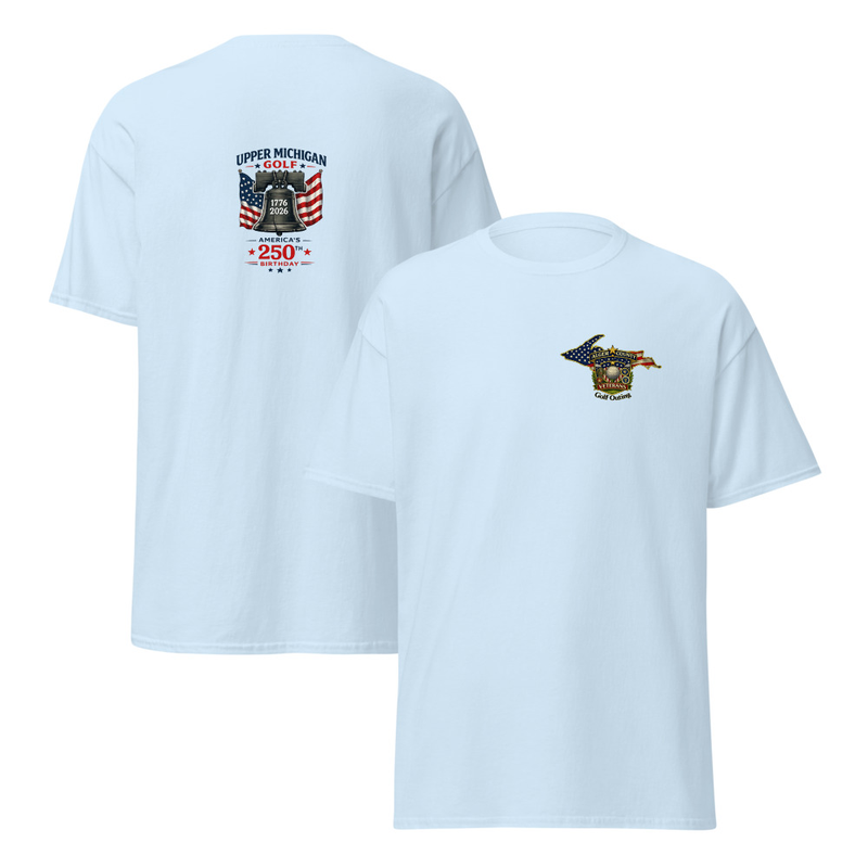 Alger Country Veteran's Golf Outing Logo #2 Unisex classic tee – S, Light Blue
