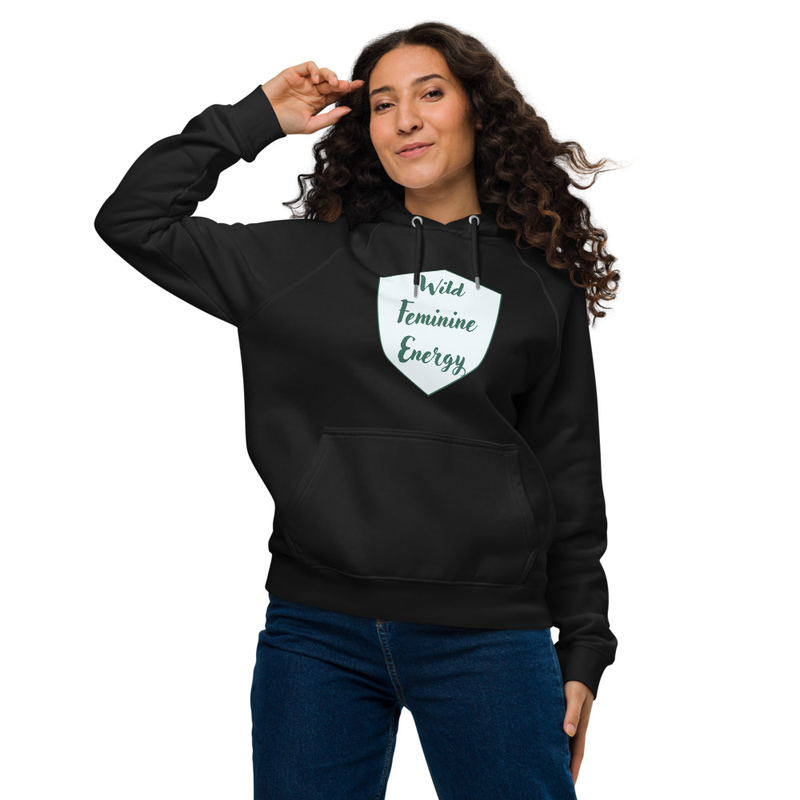 Wild Feminine Energy Unisex raglan hoodie