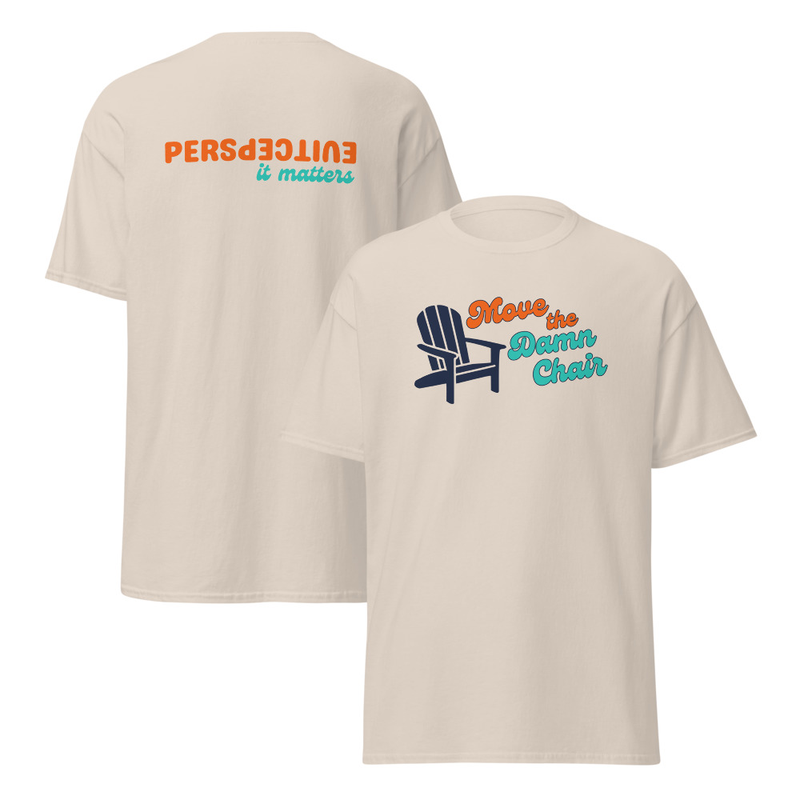 Unisex T-shirt - Chair Front #2, Perspective Back – Image 5
