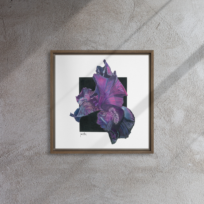 Power of Purple Framed Canvas – 16″×16″, Brown