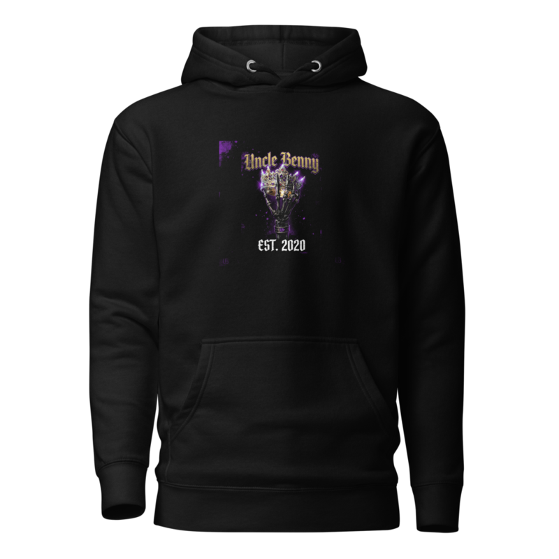 Uncle Benny ® Skeletal Hand Crown Hoodie Neon Pink EST. 2020