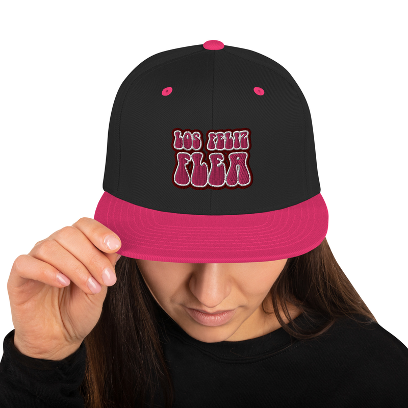 Los Feliz Flea Logo Text Snapback Hat