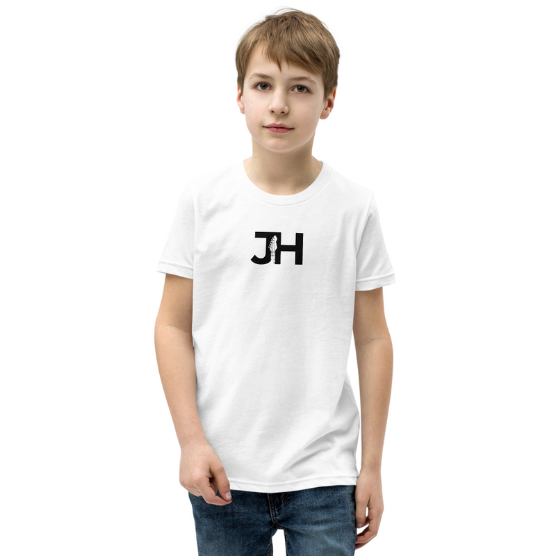 Black JH Logo Youth Short Sleeve T-Shirt – XL, White