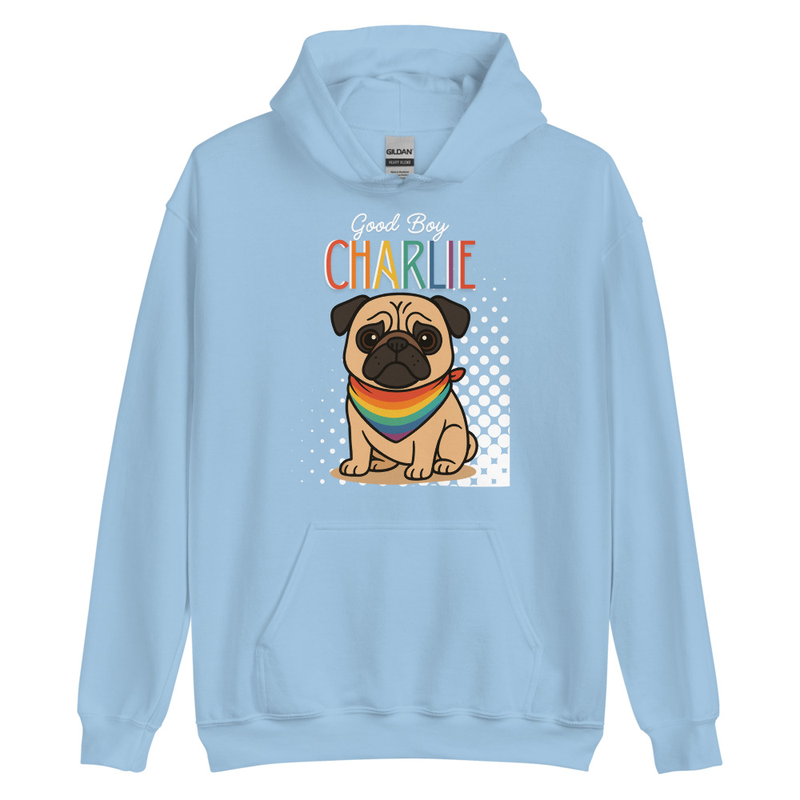 Personalized Pet Pride - Rainbow Bandana - Unisex Hoodie