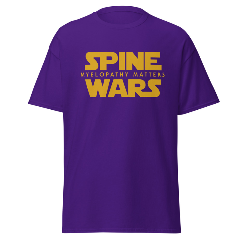 Spine Wars Myelopathy Matters Gold Print T – XL, Purple