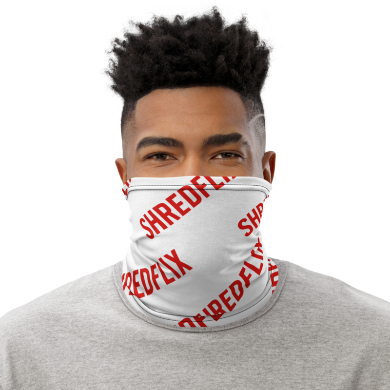 Shredflix Logo Neck Gaiter White / One size preview