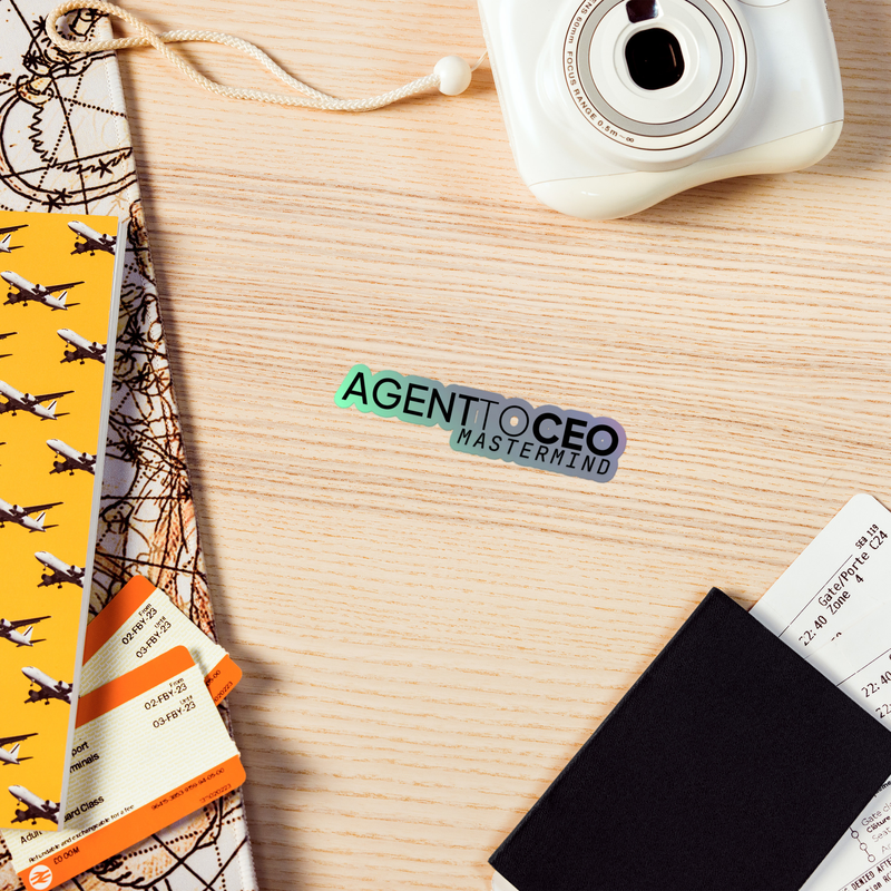 Agent To CEO Mastermind Holographic stickers – 5.5″×5.5″, Grey