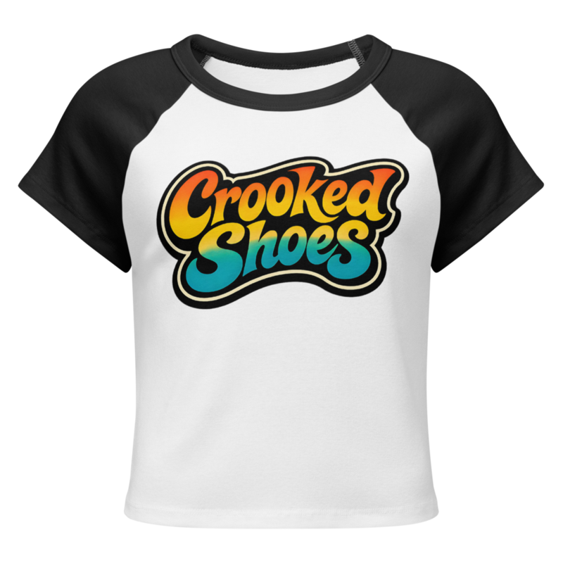 Crooked Shoes Women’s micro rib baby tee