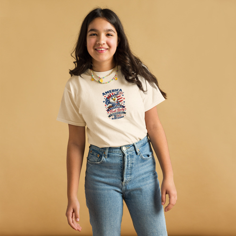 BMT Kids Future First Lady 250 Youth classic tee – XS, Natural