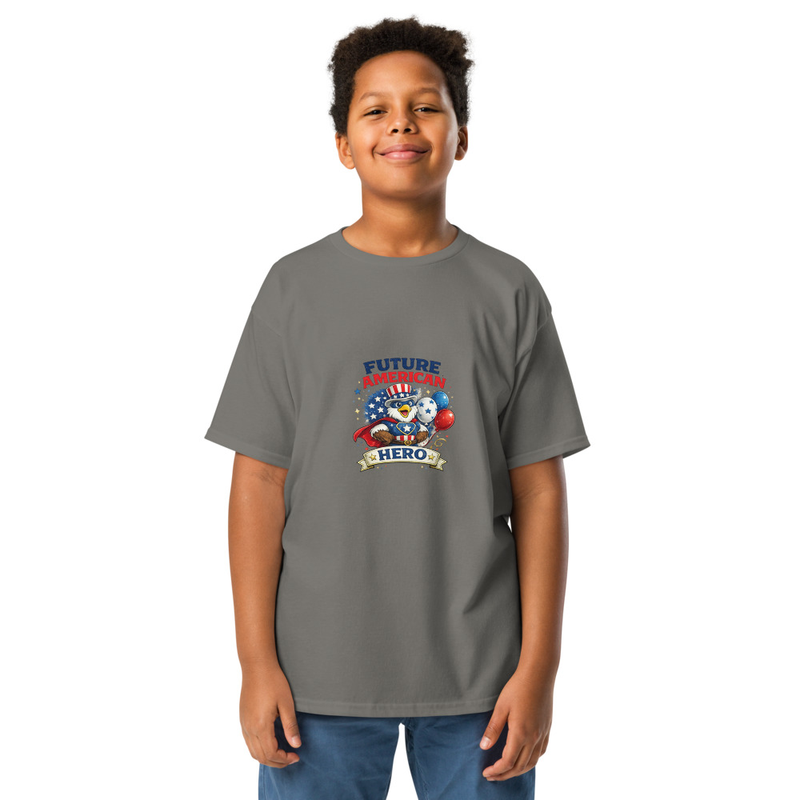 BMT Kids Future American Hero Youth classic tee – L, Charcoal