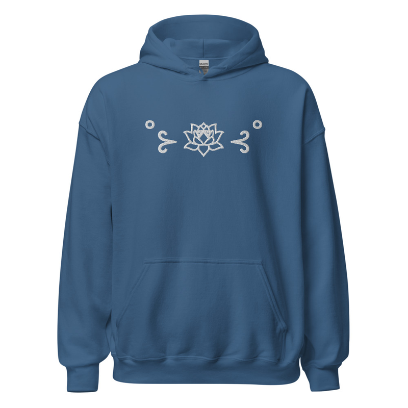 sbs ─ white lotus flower unisex hoodie (light)