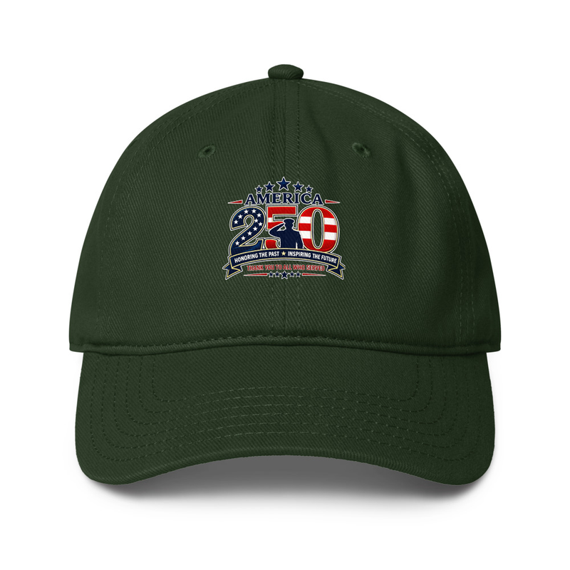 America 250 Tribute Low-profile baseball cap – One size, Dark Green