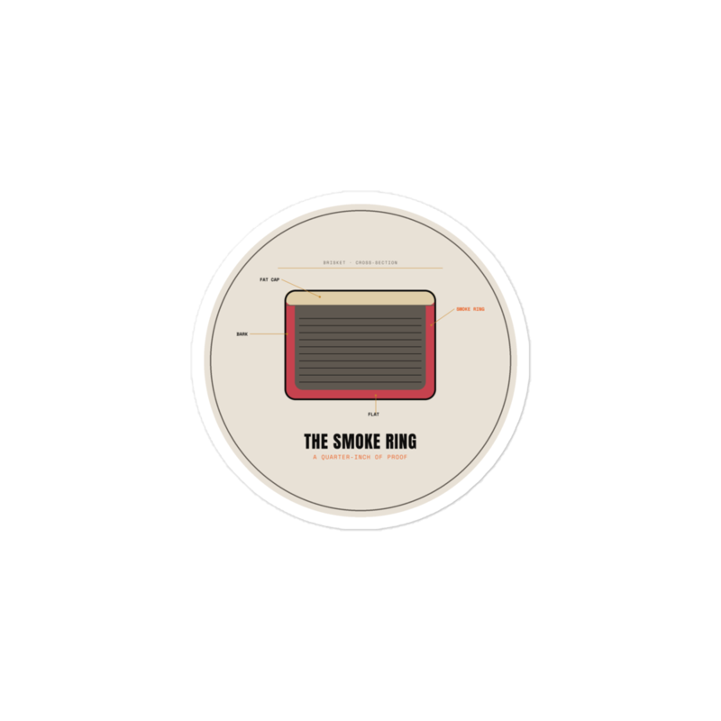 The Smoke Ring Sticker mockup