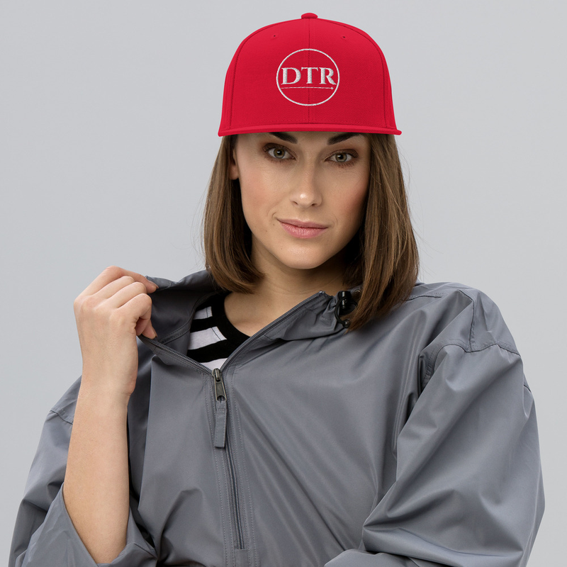 Snapback Hat White Logo
