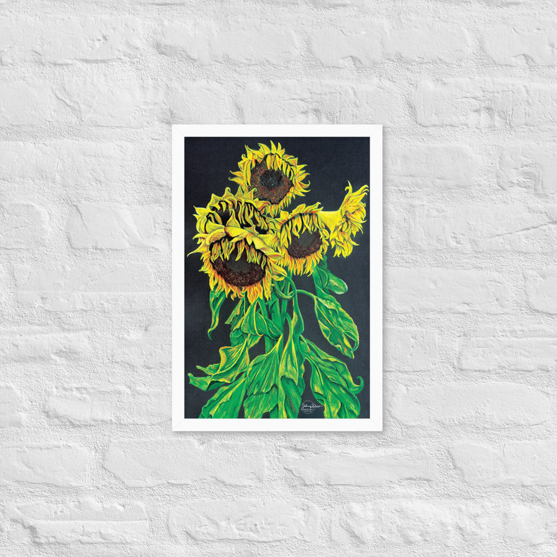 Out Of The Darkness Framed Print – 12″×18″, White