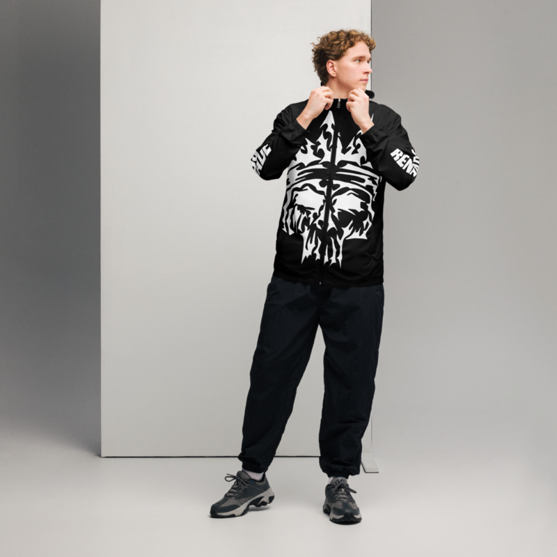 Big Skull Black Windbreaker