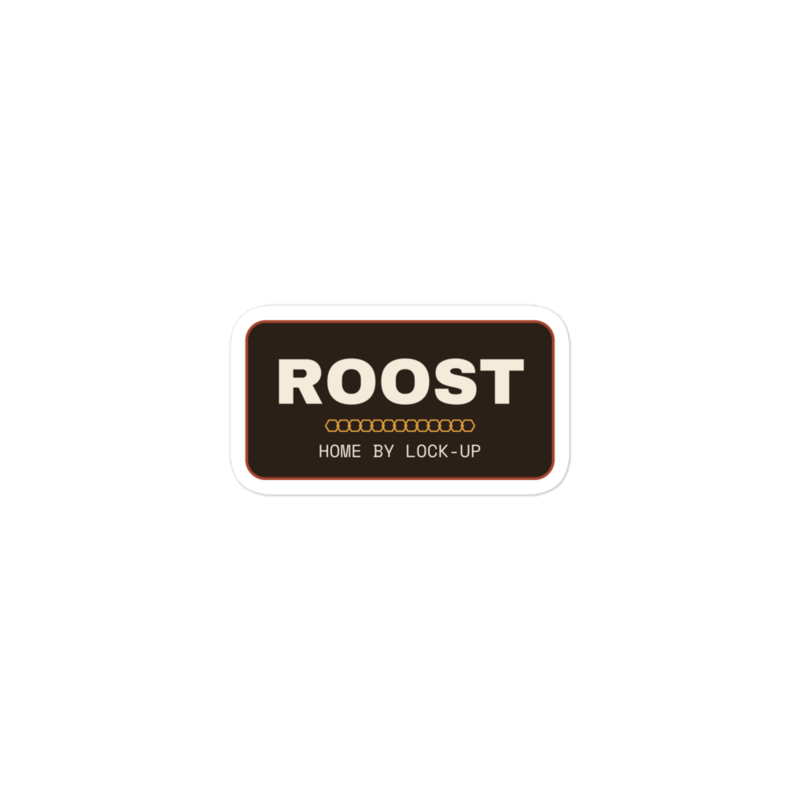 ROOST Sticker mockup